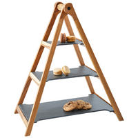 ETAGERE 3-stöckig - Anthrazit/Akaziefarben, Konventionell, Holz/Stein (54/28/11cm) - Villeroy & Boch