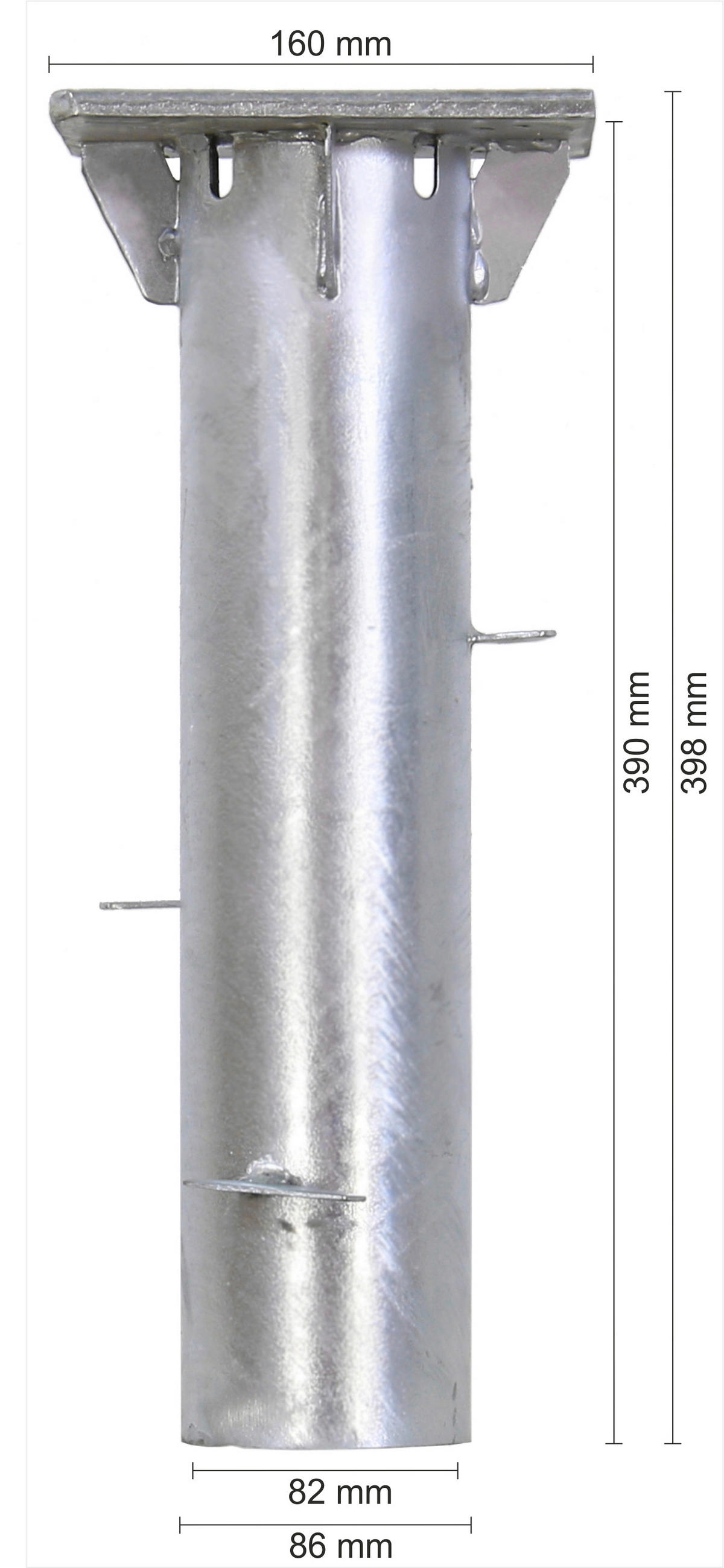 SONNENSCHIRMSTÄNDER Silberfarben  - Silberfarben, Basics, Metall (16/16/40cm) - Schneider