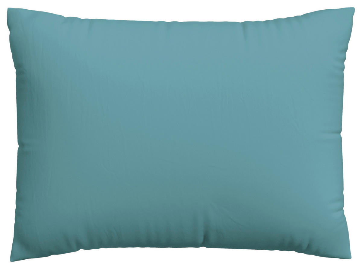 KOPFPOLSTERBEZUG KNITTED JERSEY 60/80 cm  - Petrol, Basics, Textil (60/80cm) - Schlafgut