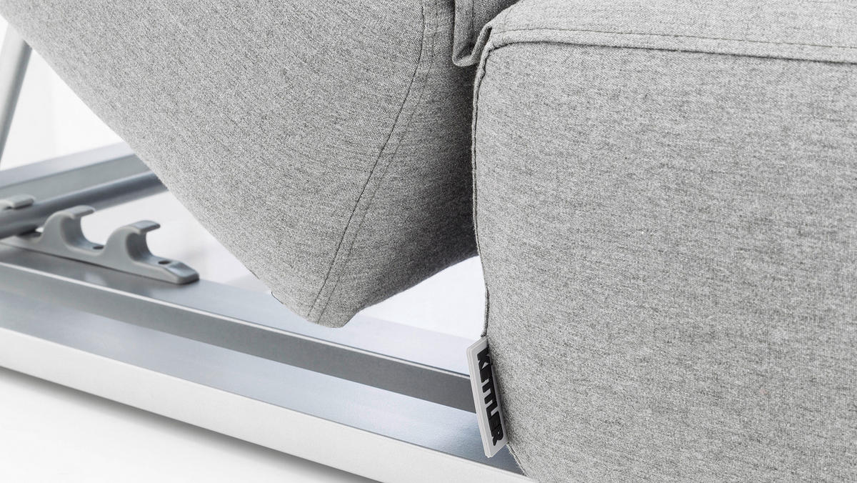 SONNENLIEGE 90/33/213 cm  - Silberfarben/Grau, Basics, Textil/Metall (90/33/213cm) - Kettler