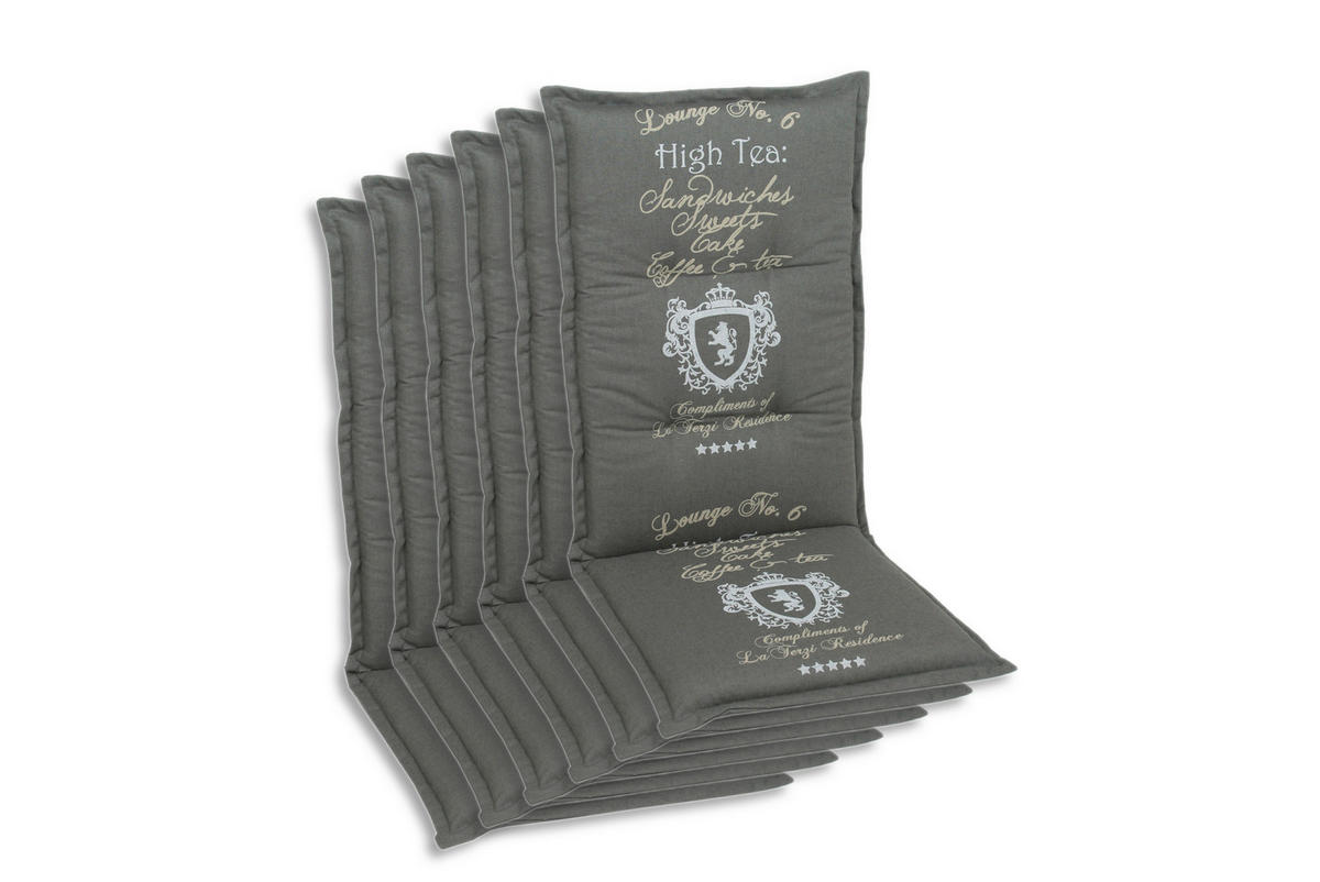 SESSELAUFLAGENSET  - Grau, Basics, Textil (50/7/120cm)