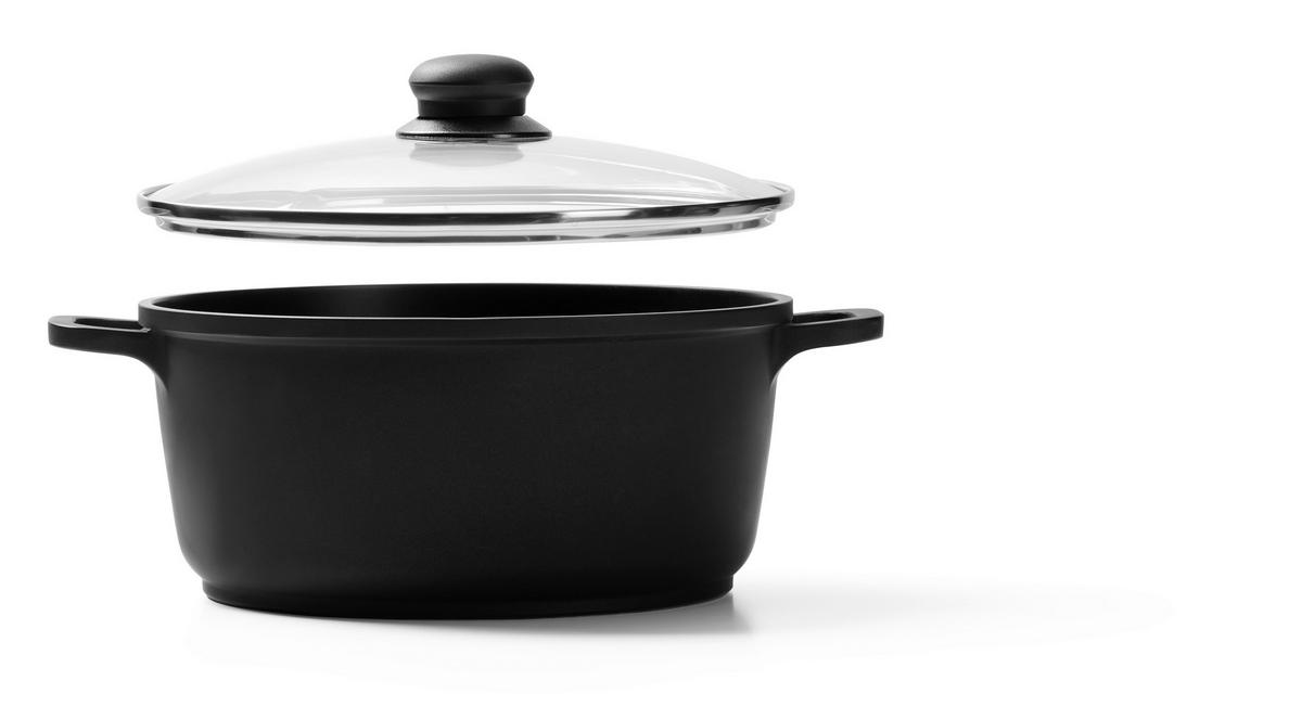 KOCHTOPF Turin 3,3 l  - Klar/Edelstahlfarben, Konventionell, Glas/Kunststoff (24/11,5cm) - Homeware Profession.