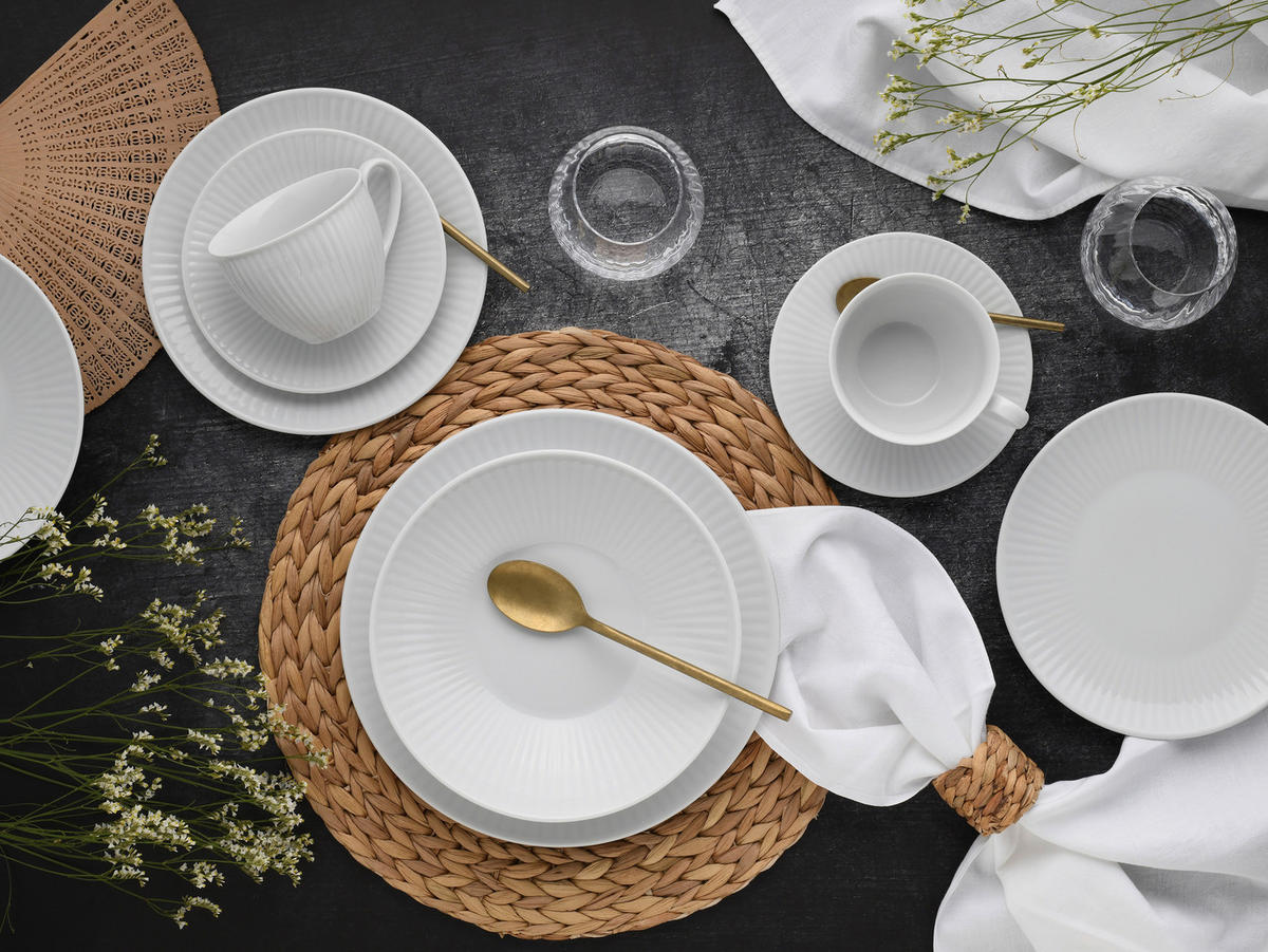 KOMPLETT SERVIS Valencia 30 delar  - vit, Design, keramik - Creatable