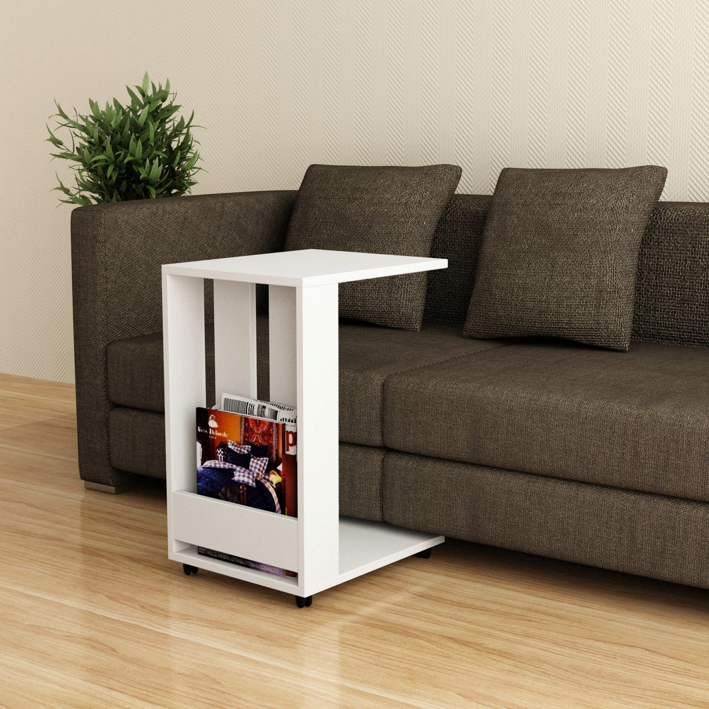 BEISTELLTISCH in Holzwerkstoff 37/45/60 cm  - Weiss, Design, Holzwerkstoff/Kunststoff (37/45/60cm) - Livetastic