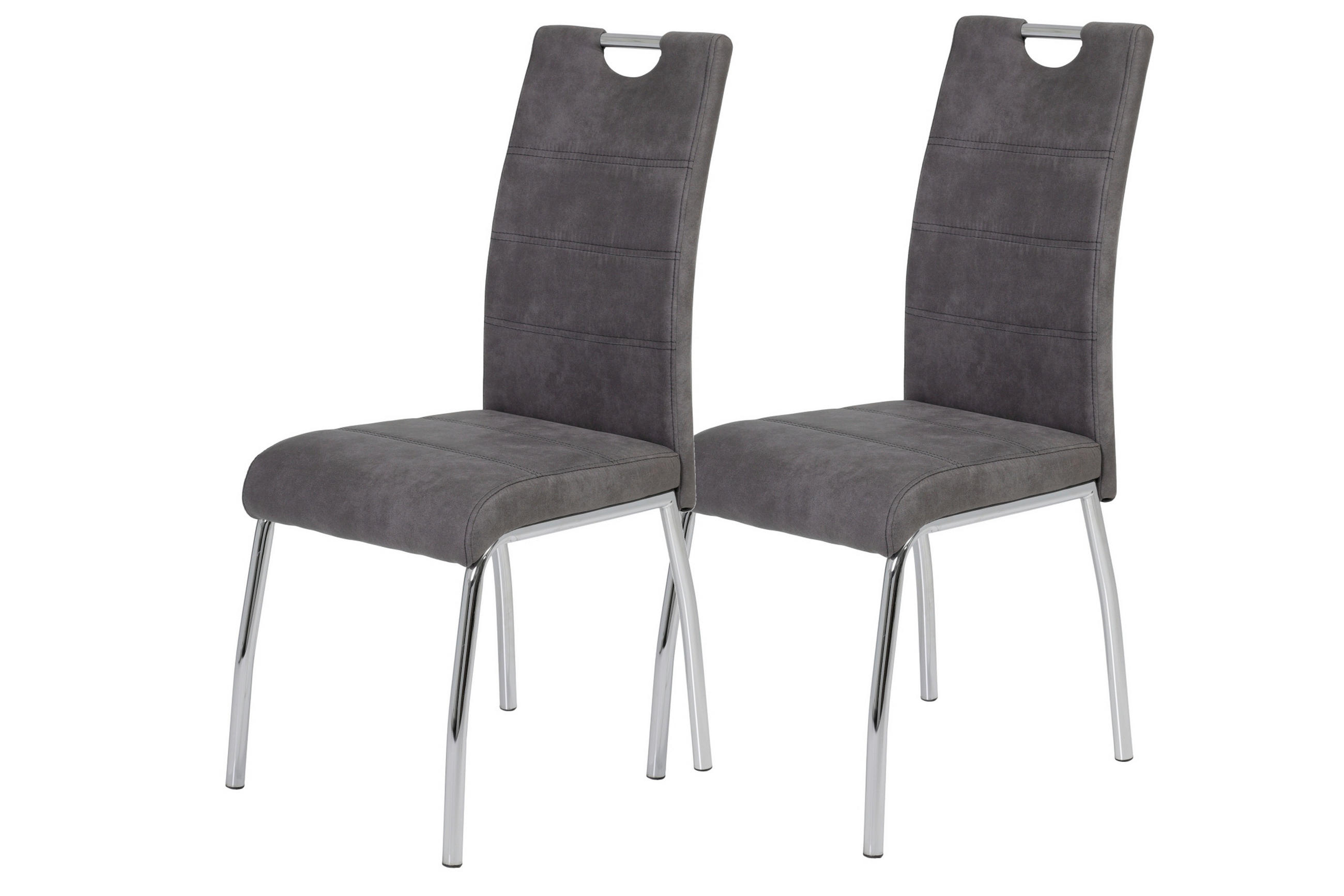 P & B Stuhl-Set Anthrazit 44 cm
