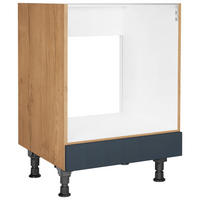 HERDUMBAUSCHRANK 60,0/87,0/56,0 cm  in Blau, Eichefarben  - Blau/Eichefarben, MODERN, Holzwerkstoff (60,0/87,0/56,0cm) - Nobilia