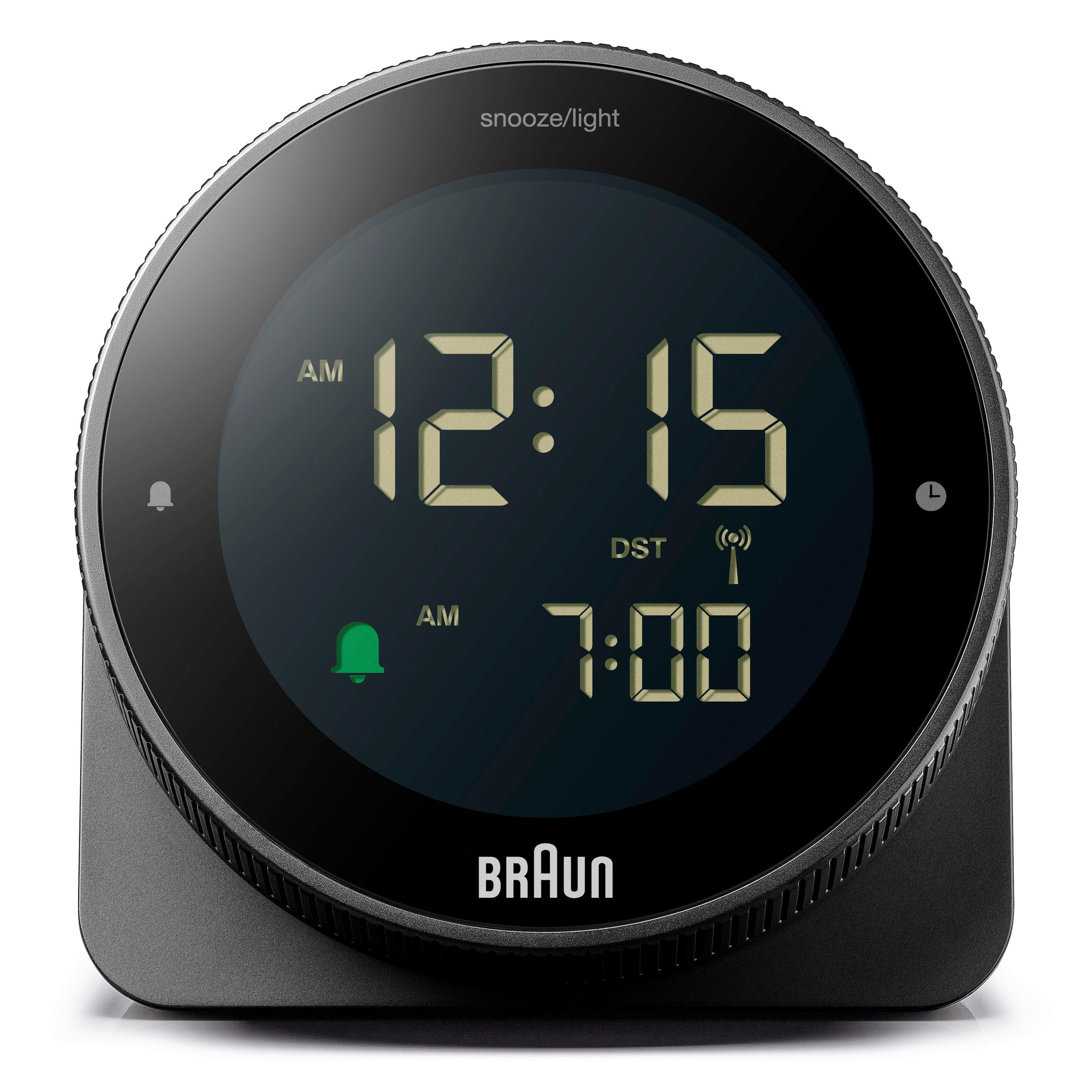 WECKER Funkwecker Digital Schwarz 8/7,8/5 cm  - Schwarz, Basics, Kunststoff (8/7,8/5cm) - Braun