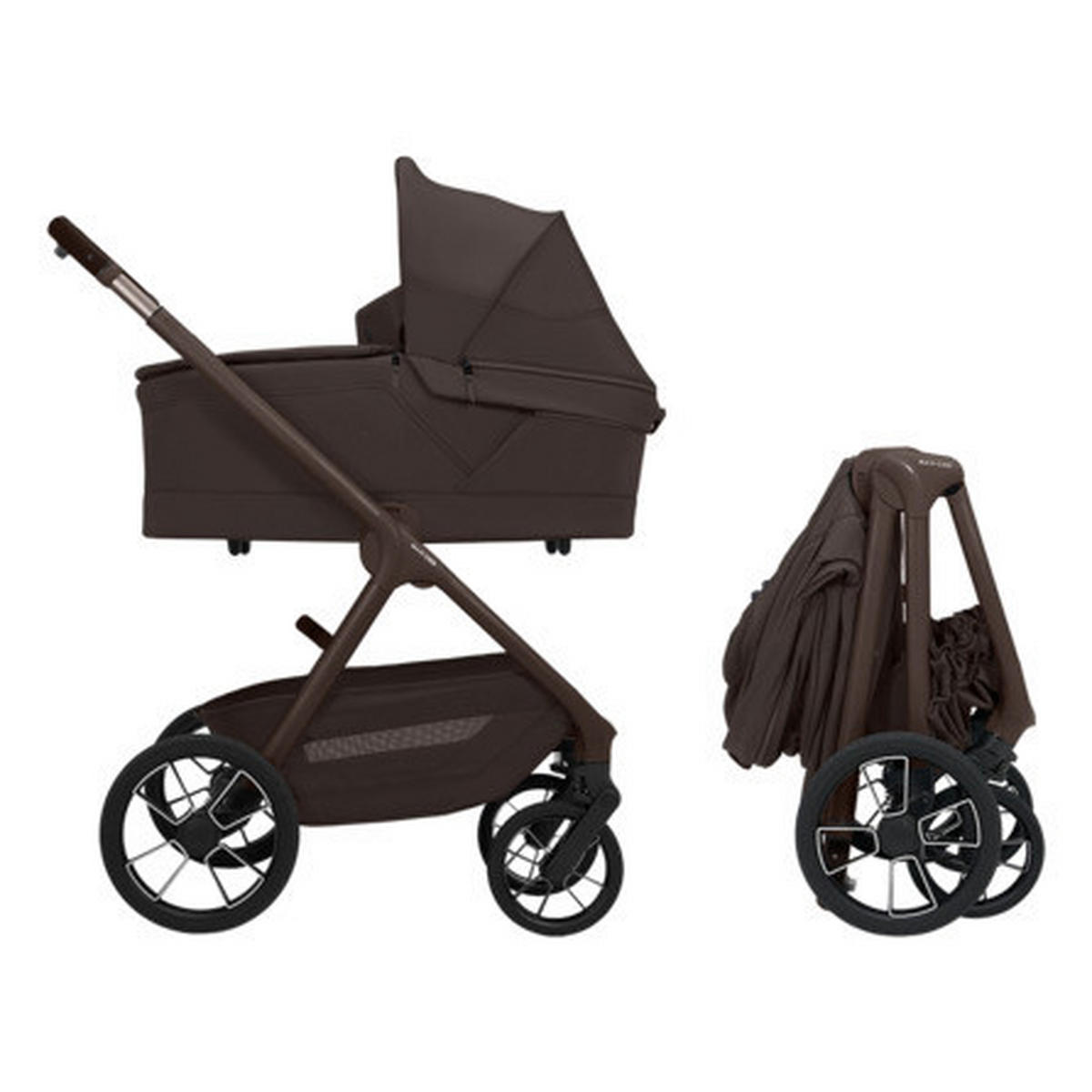KINDERWAGEN Oxford+  - Braun, Basics, Kunststoff/Textil (57,5/108/84-91cm) - Maxi Cosi Pro