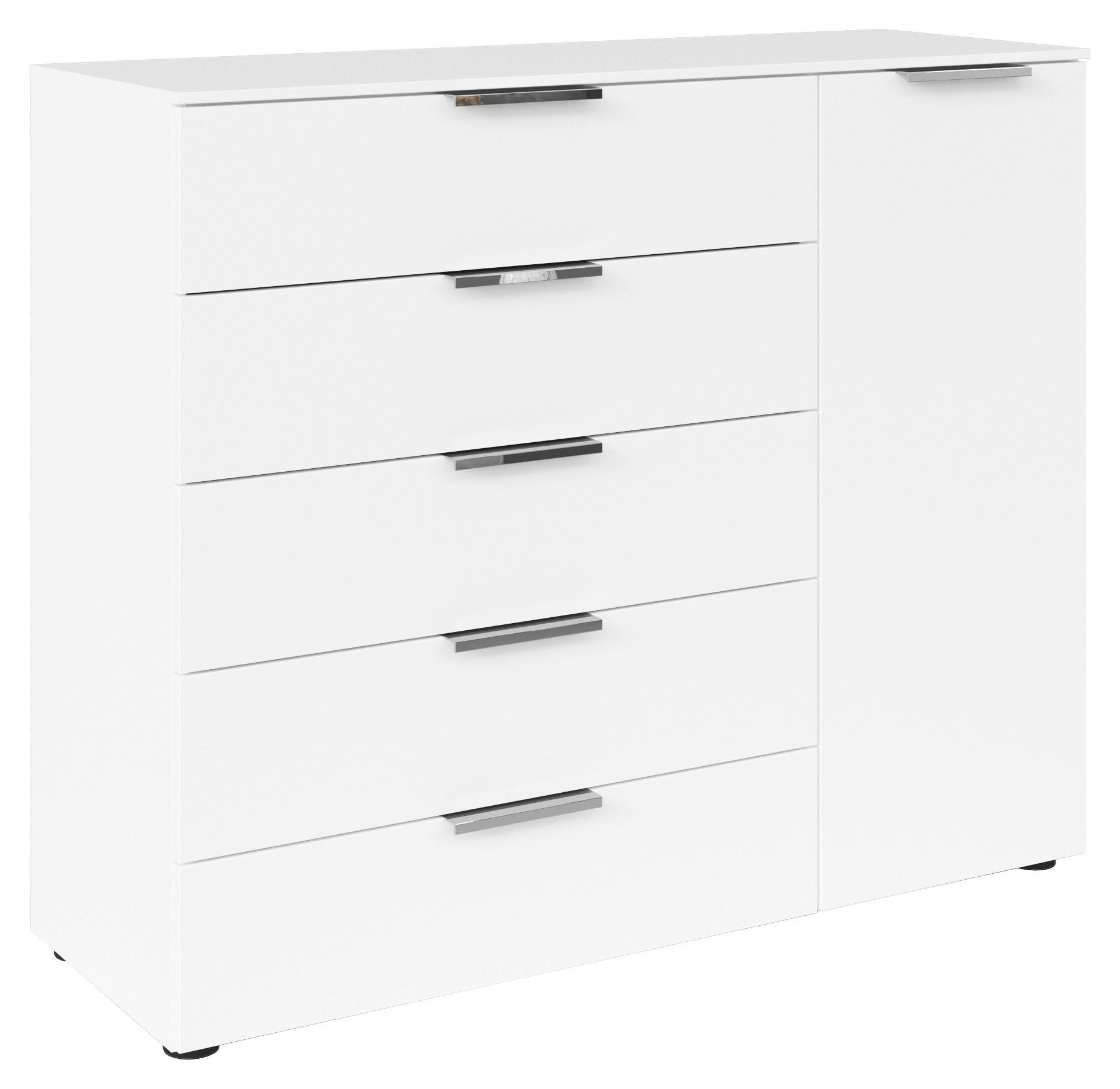 KOMMODE  in 120/100/42 cm  - Chromfarben/Schwarz, MODERN, Holzwerkstoff/Kunststoff (120/100/42cm) - Rauch Möbel