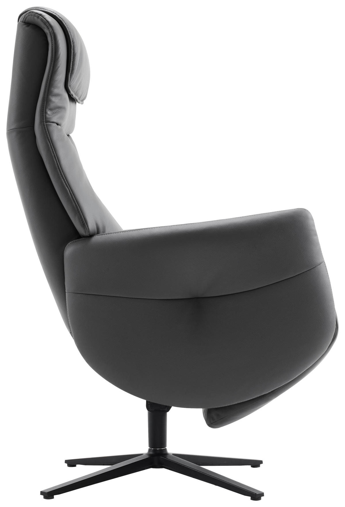 MASÁŽNÍ KŘESLO, kov, textil, kůže, černá, tmavě šedá - černá/tmavě šedá, Design, kov/textil (77/113/86cm) - Xora