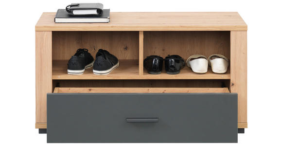 GARDEROBE  in 230/195/45 cm  - Anthrazit/Eiche Artisan, KONVENTIONELL, Glas/Holzwerkstoff (230/195/45cm) - Xora