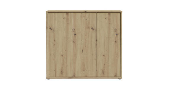 SCHUHSCHRANK 110/100/35 cm - Eiche Artisan/Grau, MODERN, Holzwerkstoff/Kunststoff (110/100/35cm) - Xora