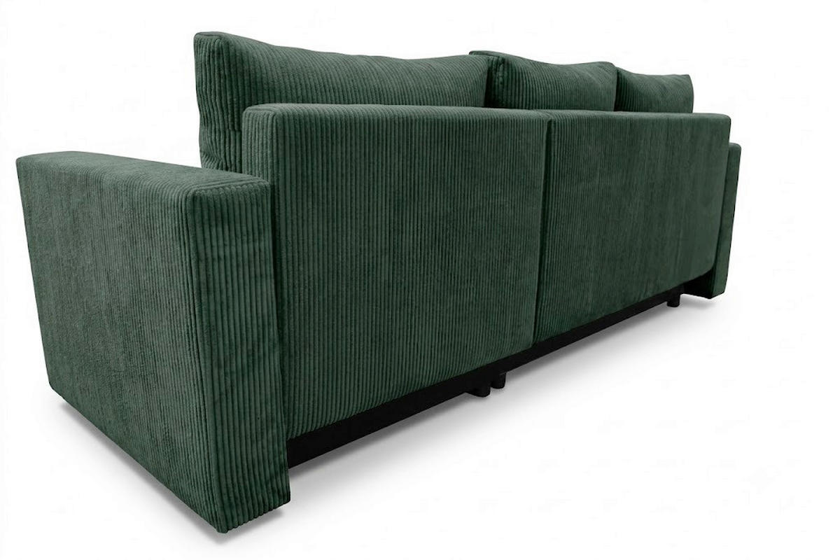 ECKSOFA Cord Grün  - Schwarz/Grün, Design, Kunststoff/Textil (230/156cm) - P & B