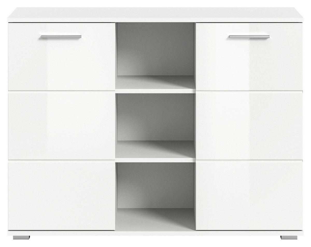 KOMMODE 110/83/37 cm  in Weiss Hochglanz  - Weiss Hochglanz, Design, Holzwerkstoff/Kunststoff (110/83/37cm) - MID.YOU