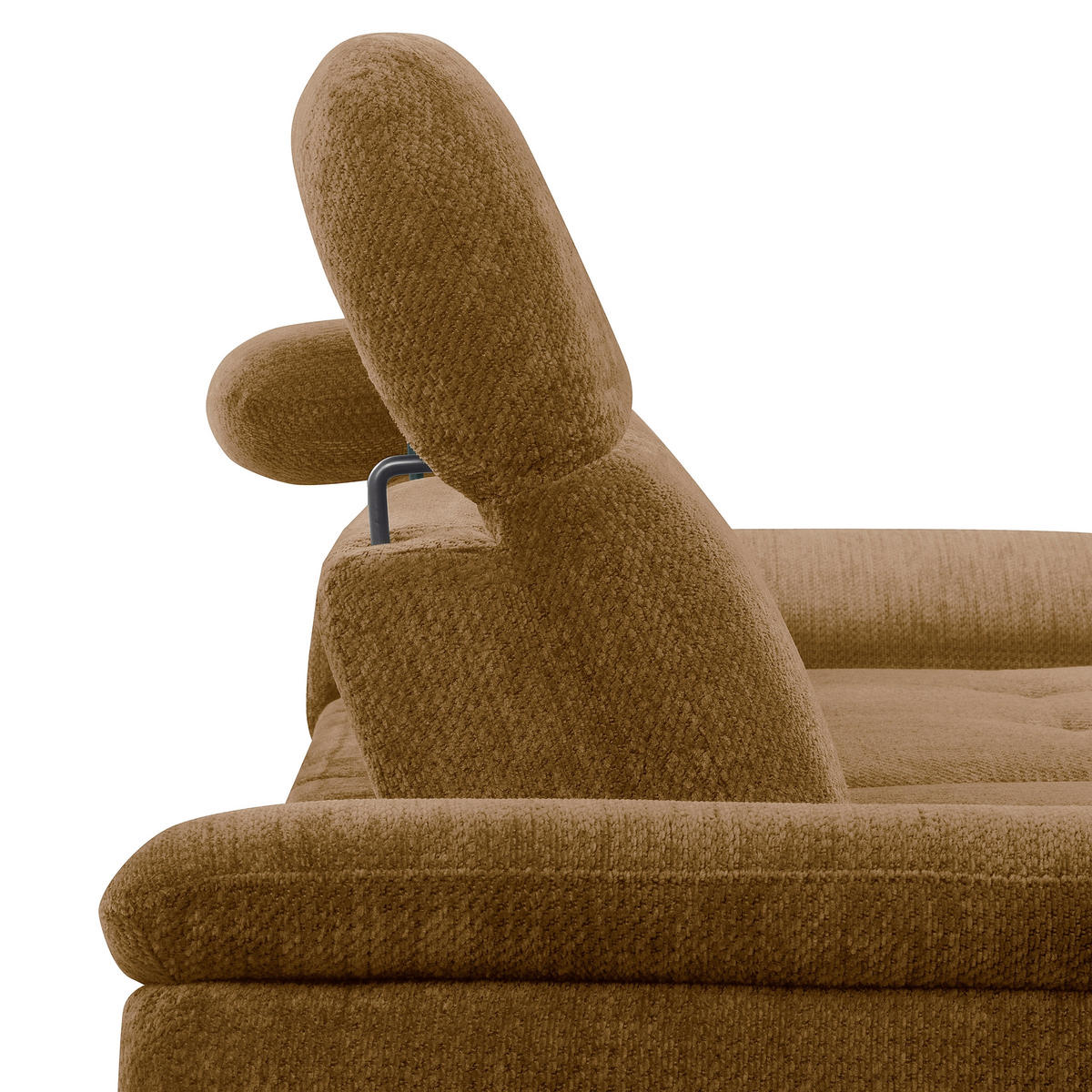 ECKSOFA  Webstoff Rostfarben  - Rostfarben/Schwarz, Design, Textil/Metall (268/195cm) - Livetastic