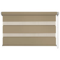 DOPPELROLLO  halbtransparent  140/160 cm    - Braun, Basics, Textil (140/160cm)