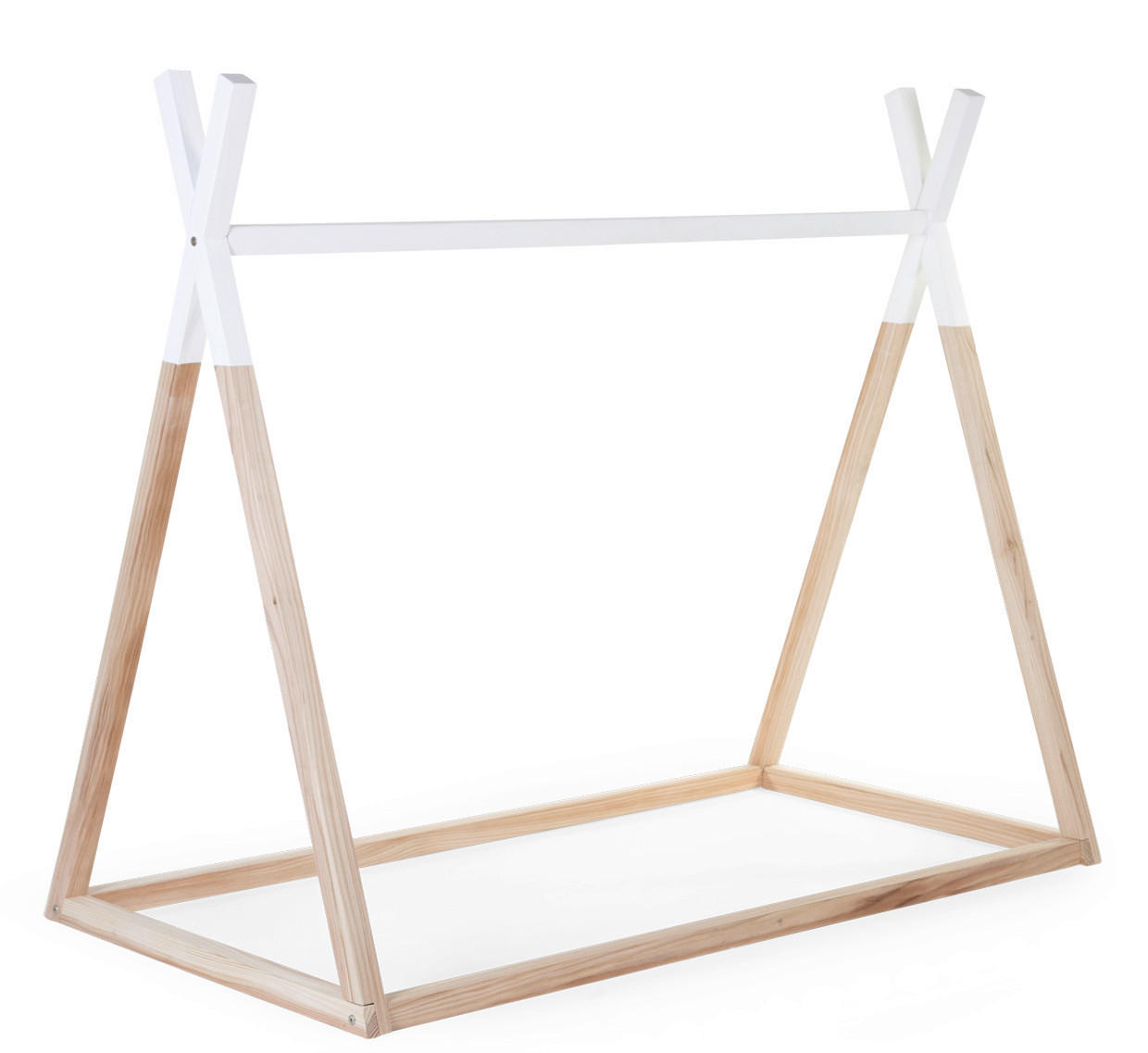 Childhome Hausbett Tipi Weiß, Buche 200x151x90 cm