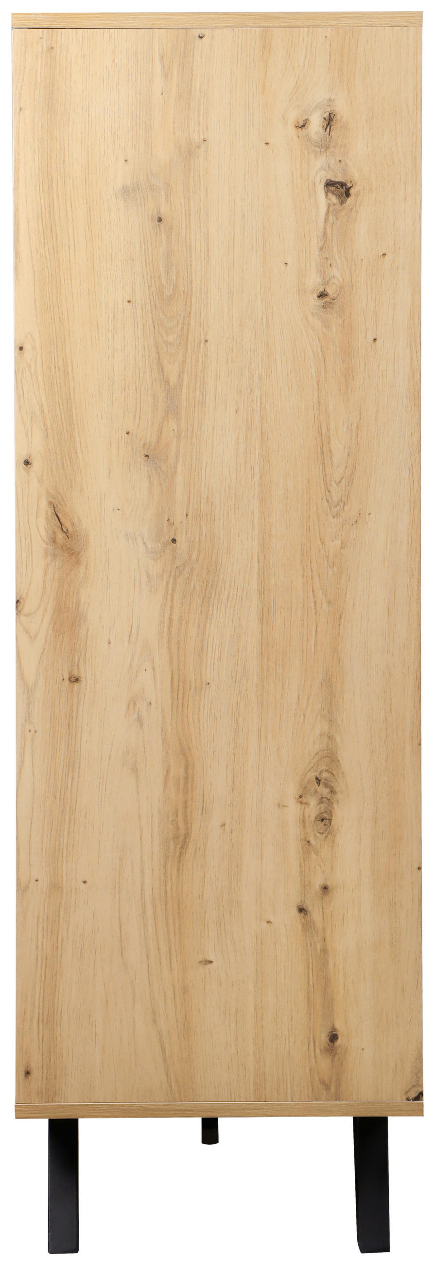 ŠIROKÁ KOMODA, černá, barvy dubu, 110/125/40 cm - barvy dubu/černá, Lifestyle, kov/kompozitní dřevo (110/125/40cm) - MID.YOU