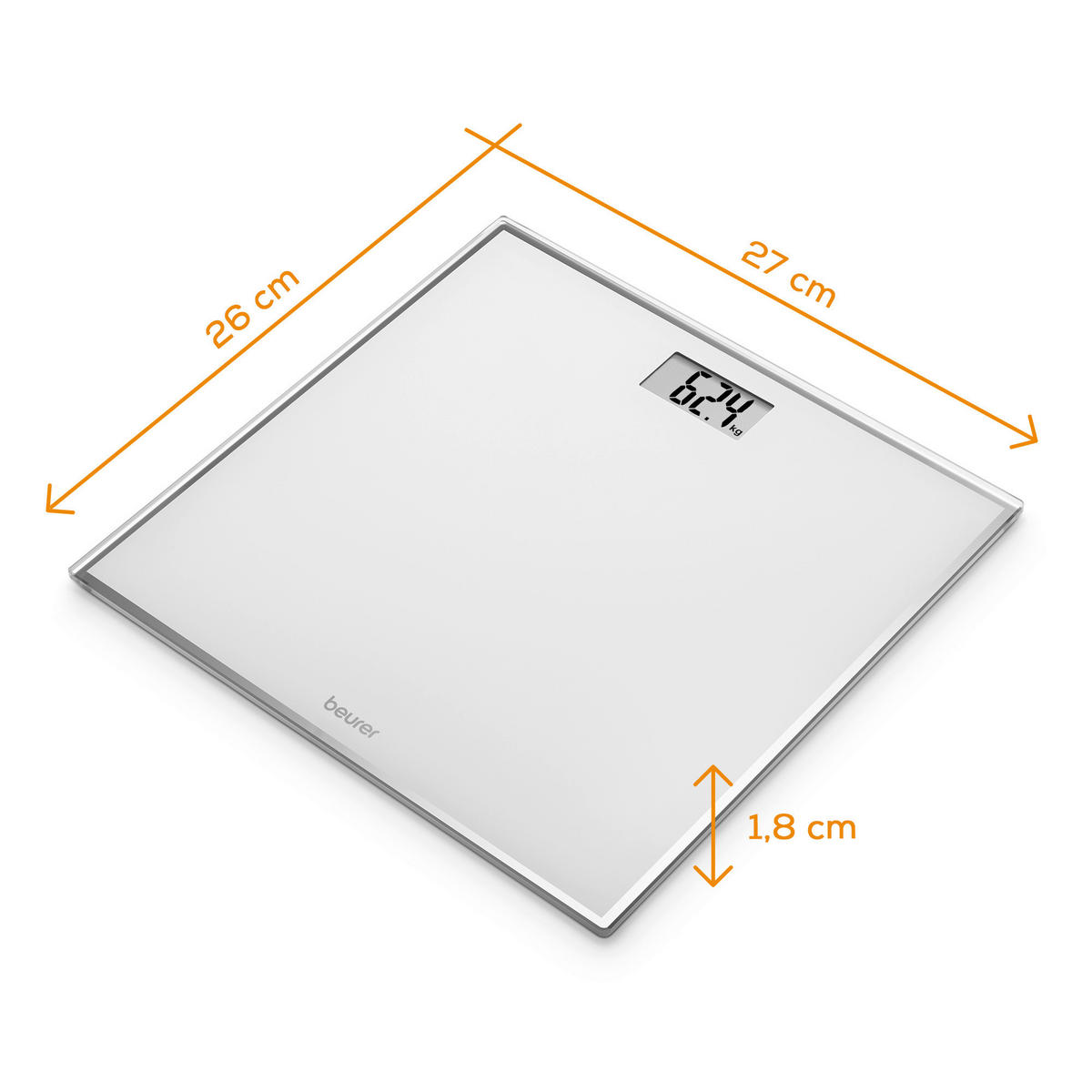 PERSONENWAAGE - Basics, Glas (3/27,5/28,4cm) - Beurer