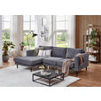 ECKSOFA  in Flachgewebe Grau  154/240 cm  - Schwarz/Grau, KONVENTIONELL, Holz/Textil (154/240cm) - Carryhome