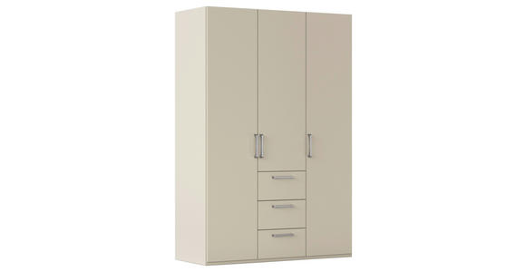 DREHTÜRENSCHRANK 151/235/61 cm,  in Champagner, 3-türig  - Edelstahlfarben/Champagner, Basics, Holzwerkstoff/Metall (151/235/61cm) - Novel