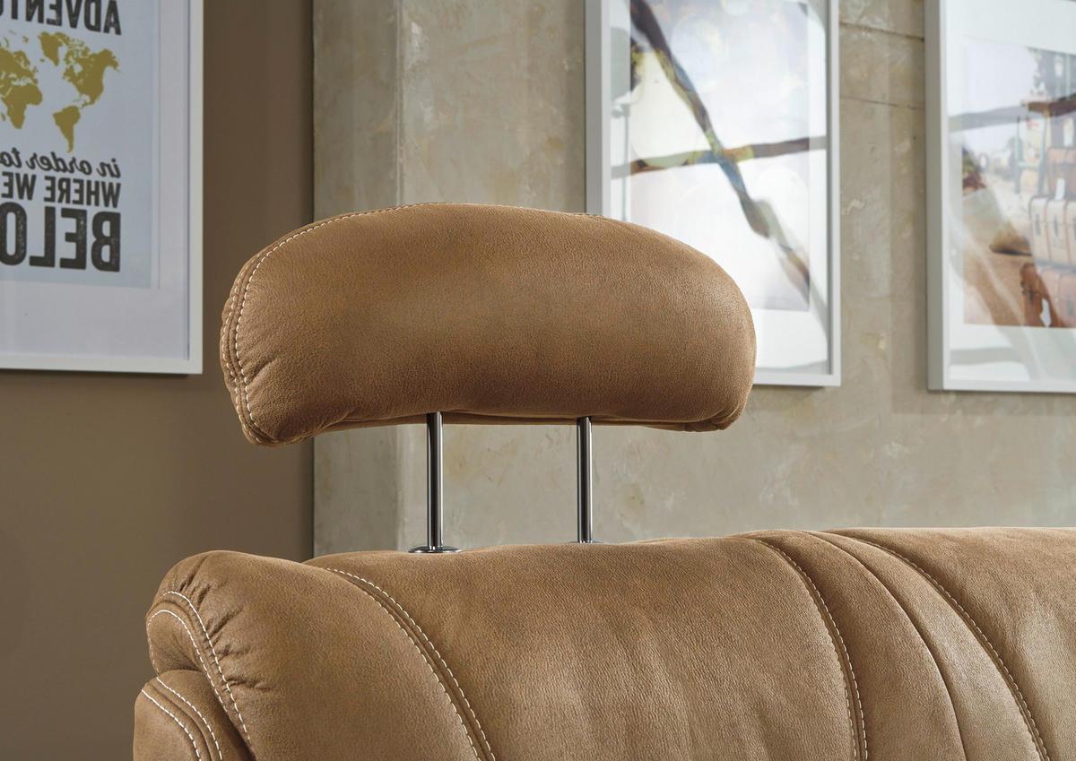 ECKSOFA  in Lederlook Braun  234/286 cm  - Beige/Braun, KONVENTIONELL, Holz/Holzwerkstoff (234/286cm) - Beldomo Comfort