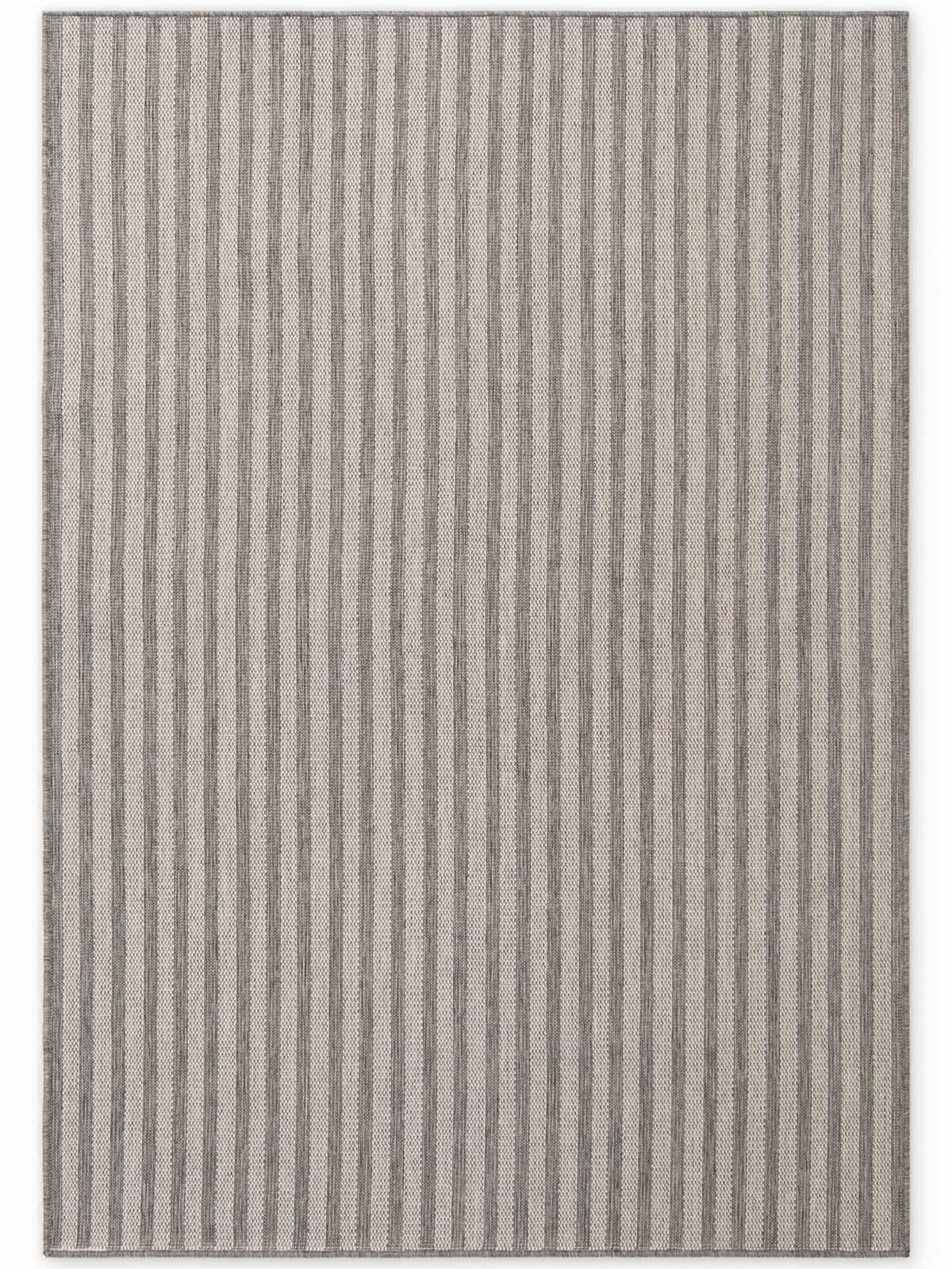 FLACHWEBETEPPICH 120/170 cm Haringey Grau, Weiß  - Weiß/Grau, Design, Kunststoff (120/170cm)