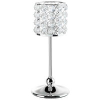 TEELICHTHALTER  - Silberfarben, Basics, Glas/Metall (10/25cm) - Ambia Home