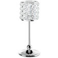 TEELICHTHALTER  - Silberfarben, Basics, Glas/Metall (10/25cm) - Ambia Home