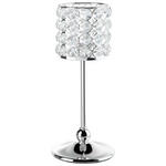 TEELICHTHALTER  - Silberfarben, Basics, Glas/Metall (10/25cm) - Ambia Home