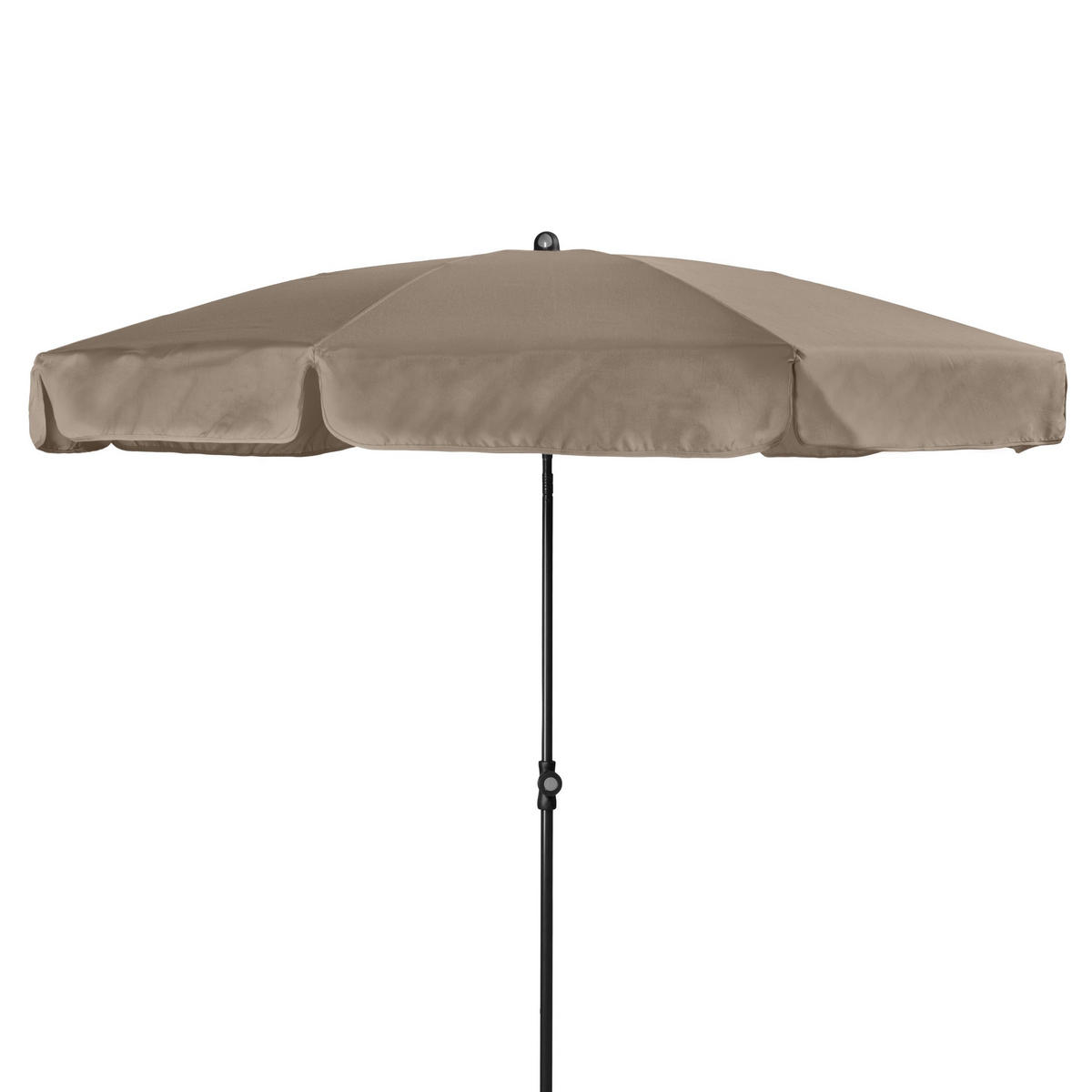 SLNEČNÍK 200 cm - sivobéžová/antracitová, Basics, kov/textil (200cm) - Ambia Garden