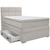 BOXSPRINGBETT 140/200 cm  Grau  - Alufarben/Grau, Konventionell, Kunststoff/Textil (140/200cm) - Carryhome