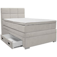 BOXSPRINGBETT 140/200 cm  Grau  - Alufarben/Grau, Konventionell, Kunststoff/Textil (140/200cm) - Carryhome