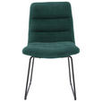 STUHL  in Cord Textil  - Schwarz/Grün, Design, Textil/Metall (52/88/66cm) - Dieter Knoll