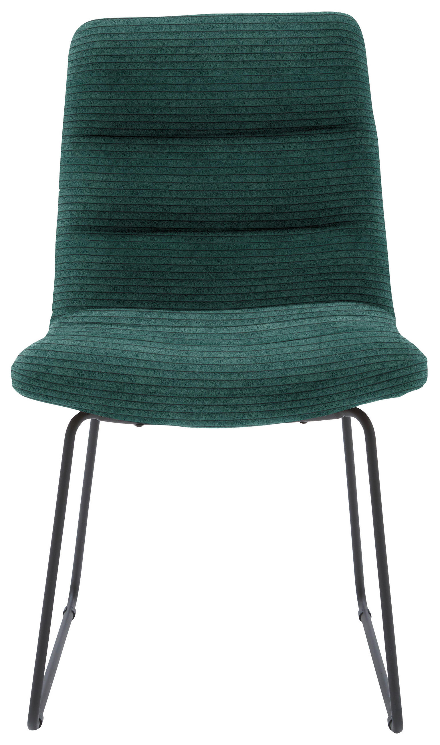 STUHL  in Cord  - Schwarz/Grün, Design, Textil/Metall (52/88/66cm) - Dieter Knoll