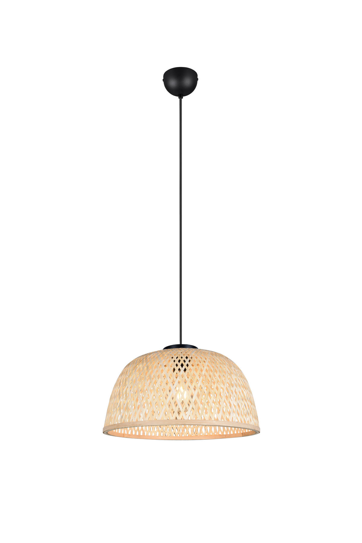 HÄNGELEUCHTE 40/150 cm    - Schwarz/Naturfarben, Natur, Naturmaterialien/Metall (40/150cm)