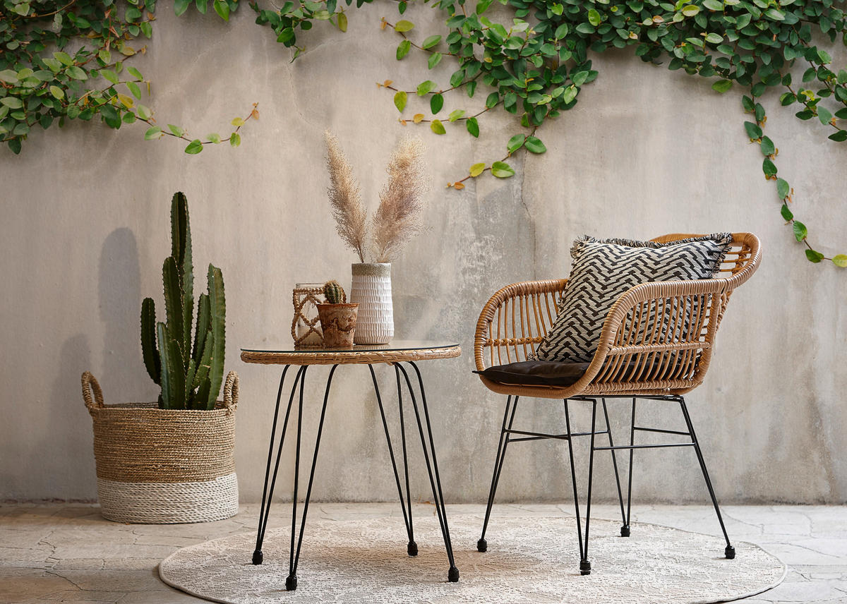 GARTENSESSEL Stahl Naturfarben, Dunkelgrau  - Dunkelgrau/Anthrazit, KONVENTIONELL, Kunststoff/Textil (56/81/60cm) - Ambia Garden