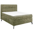 BOXSPRINGBETT 140/200 cm  in Grün  - Schwarz/Grün, Design, Textil/Metall (140/200cm) - Esposa