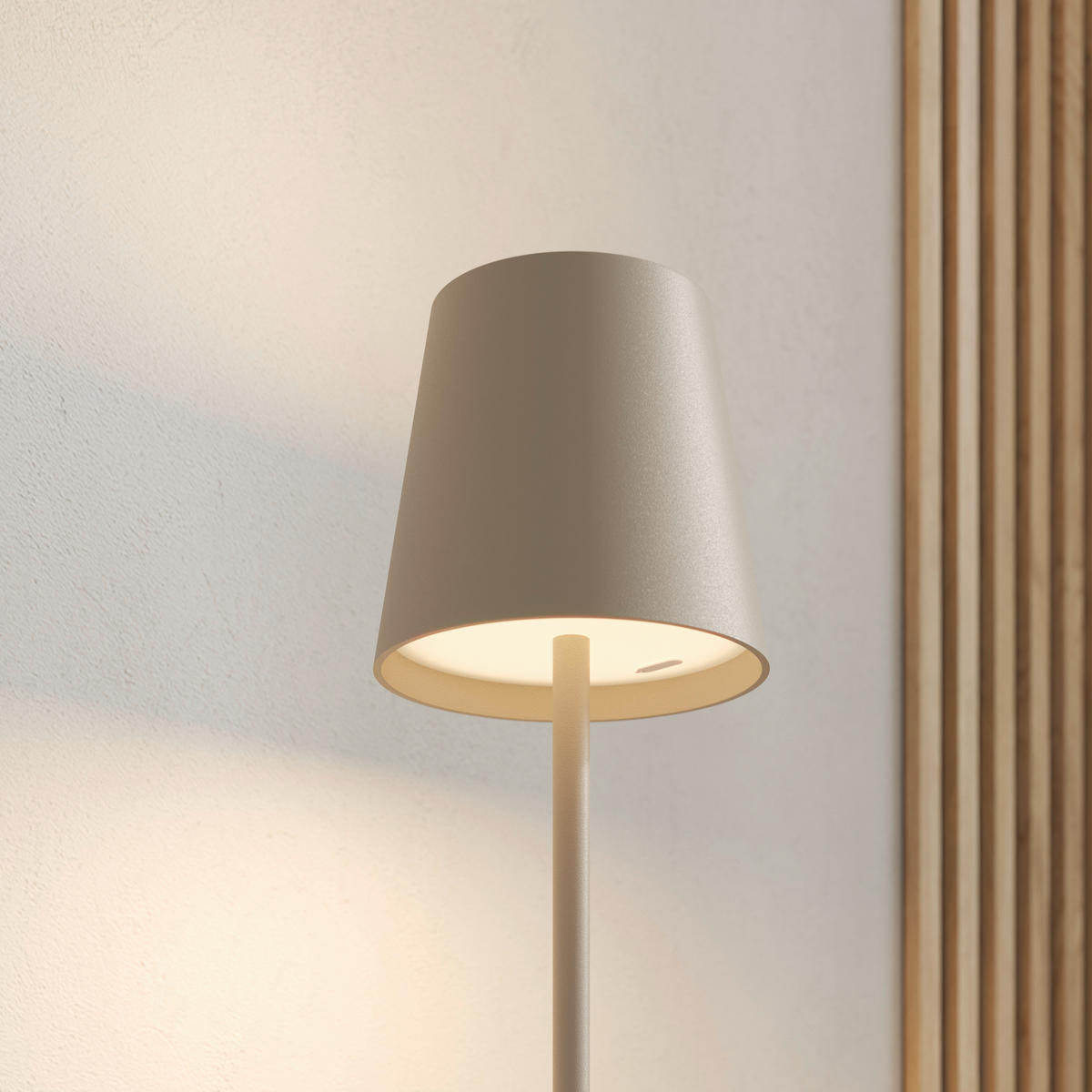 PORTABEL GOLVLAMPA Lauderdale 22/130 cm    - sandfärgad, Design, metall/plast (22/130cm) - Novel