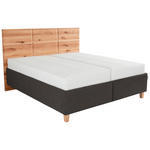 POLSTERBETT Matratze, Lattenrost, Bettkasten Buchefarben, Dunkelbraun 200/200 cm  - Dunkelbraun/Buchefarben, Design, Holz/Textil (200/200cm) - Valnatura
