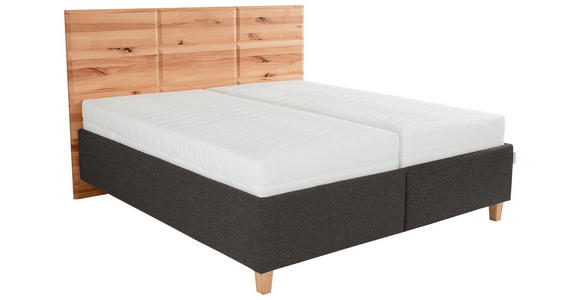 POLSTERBETT Matratze, Lattenrost, Bettkasten Buchefarben, Dunkelbraun 180/200 cm - Dunkelbraun/Buchefarben, Design, Holz/Textil (180/200cm) - Valnatura