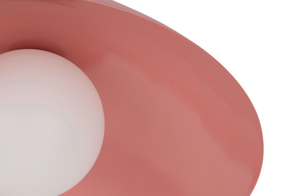 DECKENLEUCHTE  30/15 cm    - Rosa, Design, Kunststoff/Metall (30/15cm) - Collet's Monde