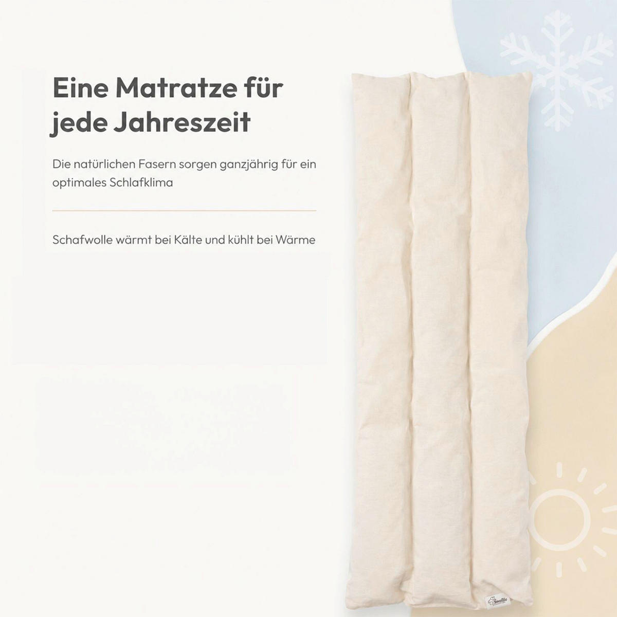 FEDERWIEGEN-MATRATZE   - Beige, Basics, Textil (27/1,5/69cm)