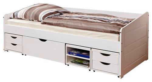 MID.YOU POSTEĽ S ÚLOŽNÝM PRIESTOROM, 90/200 cm biela