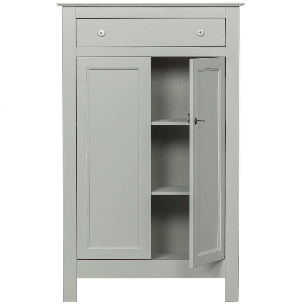 KOMMODE Eva  in 93/150/40 cm  - Hellgrau/Schwarz, Design, Holz/Holzwerkstoff (93/150/40cm) - Livetastic