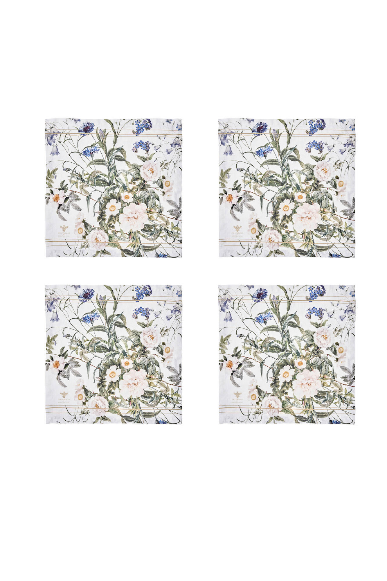 XXXLutz Stoffserviette Blue Flower Garden Blau 45x45 cm