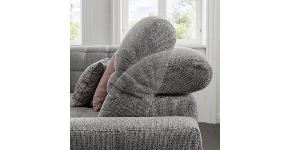 ECKSOFA in Webstoff Grau 302/216 cm - Schwarz/Grau, Design, Holz/Textil (302/216cm) - Xora