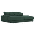 BIGSOFA in Cord Waldgrün - Waldgrün/Schwarz, MODERN, Kunststoff/Textil (230/85/190cm) - Carryhome