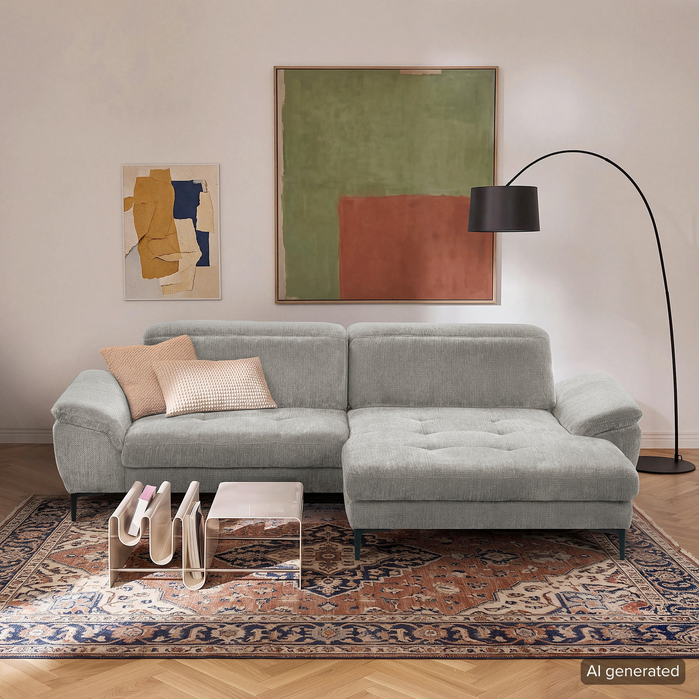 Livetastic Ecksofa Prado Greige 268x195 cm