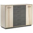 KOMMODE 132,8/93,3/44 cm - Dunkelbraun/Eschefarben, Design, Glas/Holz (132,8/93,3/44cm) - Valdera KOMMODE 132,8/93,3/44 cm - Dunkelbraun/Eschefarben, Design, Glas/Holz (132,8/93,3/44cm) - Valdera